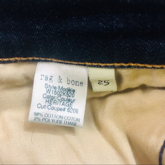 Rag & Bone Dark Wash Skinny Jeans - Picture 7 of 8